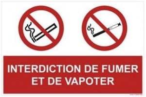 Interdiction de fumer et de vapoter