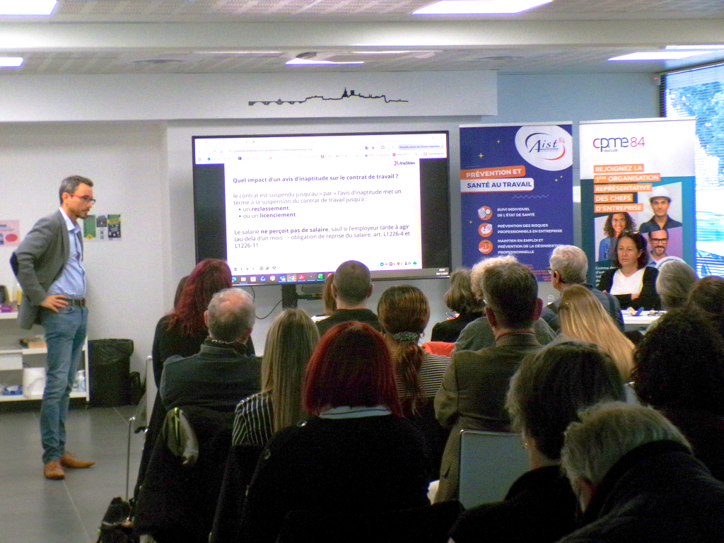 Inaptitude : identifier, agir, accompagner – une matinée de sensibilisation coorganisée avec la CPME 84